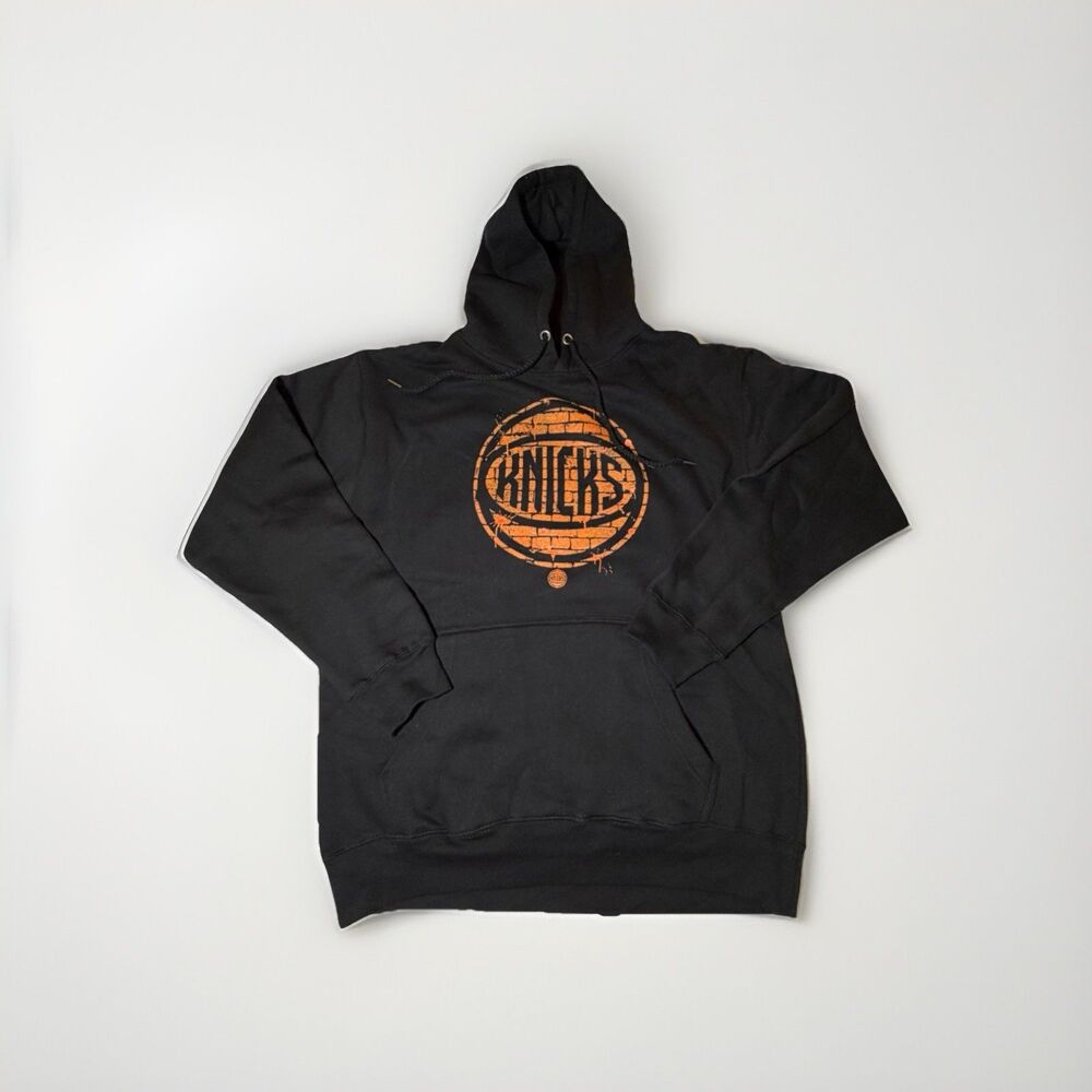 New York Knicks Zuni Sportswear Pullover Hoodie Black Orange Men’s Medium